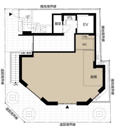 THE V-CITY 新橋1F 間取り図