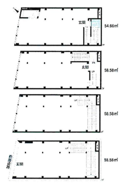 Bespoke Apartmentビル1F~4F 間取り図