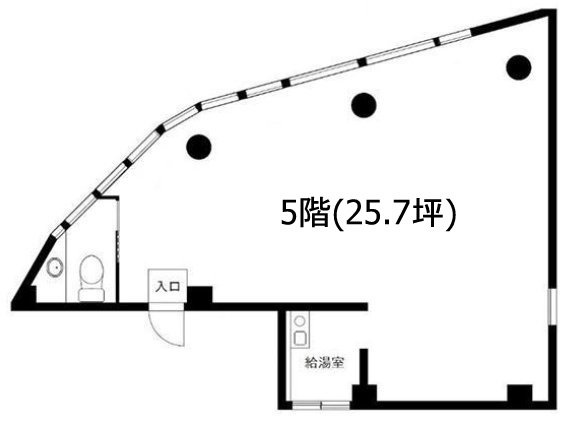 備広東日本橋ビルⅡ5F 間取り図