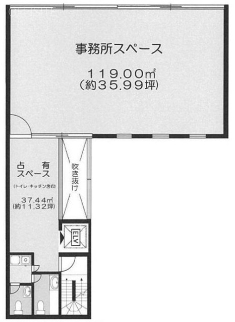 幡ヶ谷アートⅡビル2F 間取り図