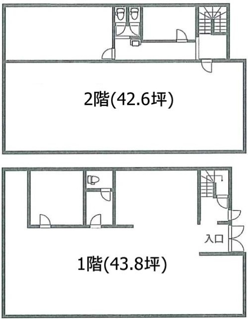 三共社ビル1F~2F 間取り図