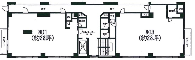 落合麻布台ビル801 間取り図