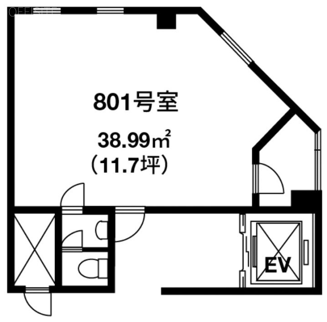 タウンウエストビル801 間取り図