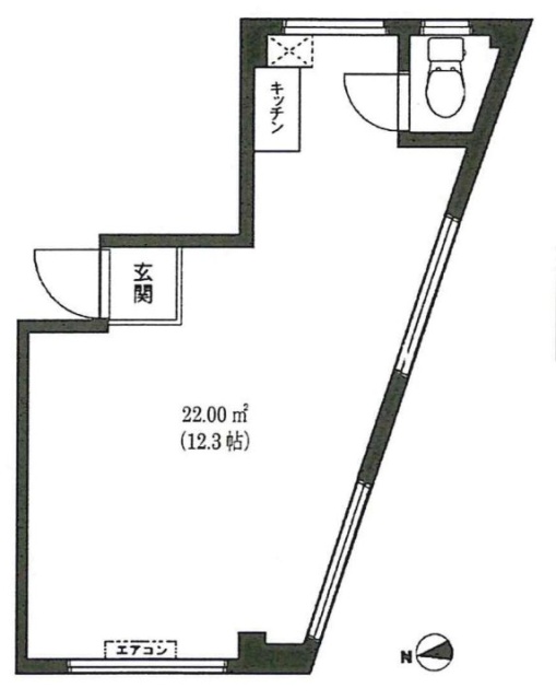 金子ビル201 間取り図