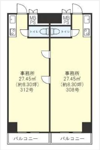 エクレール調布ビル308/312 間取り図