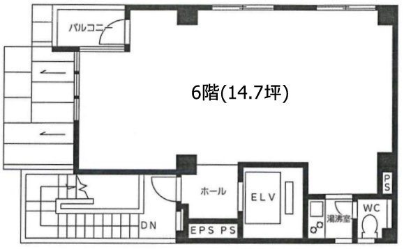 アルコイルスKビル6F 間取り図