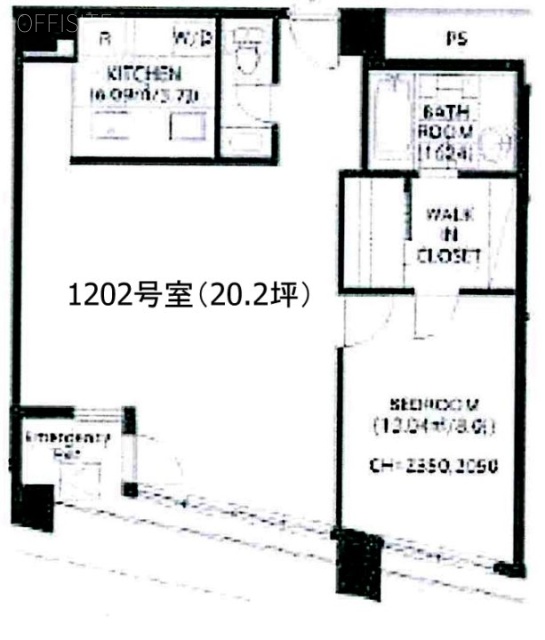 エグゼクティブタワー虎ノ門1202 間取り図