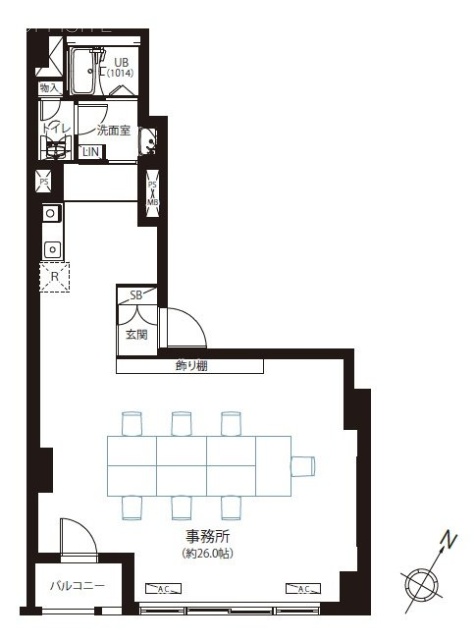 トーア新富マンション207 間取り図