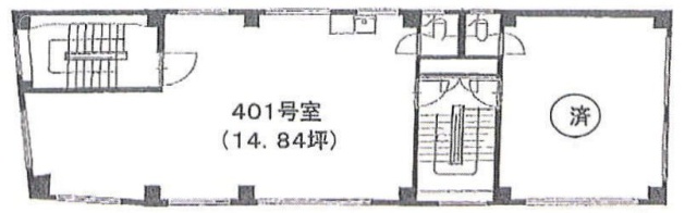 第六松屋ビル401 間取り図