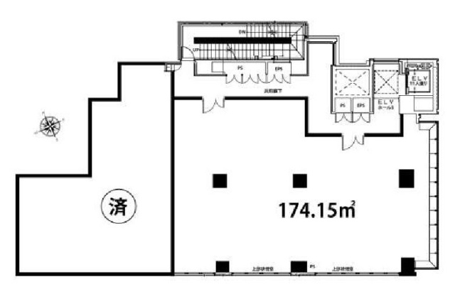 鍋横ビル2F 間取り図