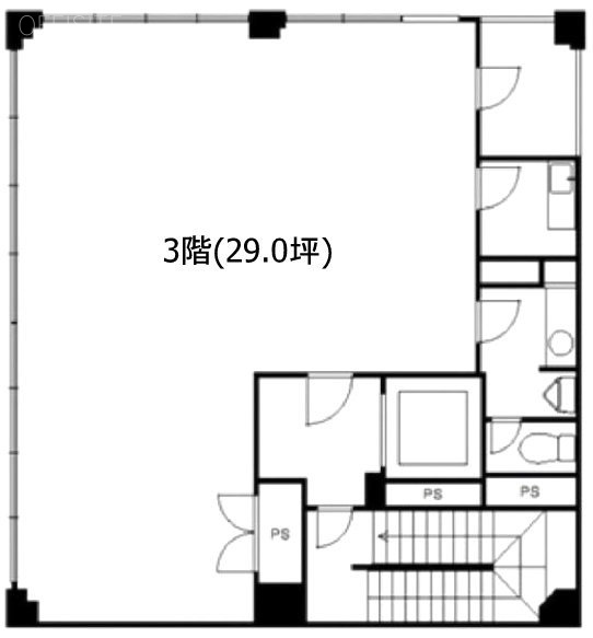 銀座槇町ビル3F 間取り図