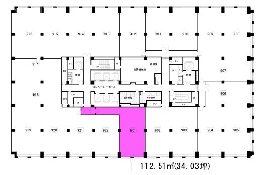 岸本ビル9F 間取り図