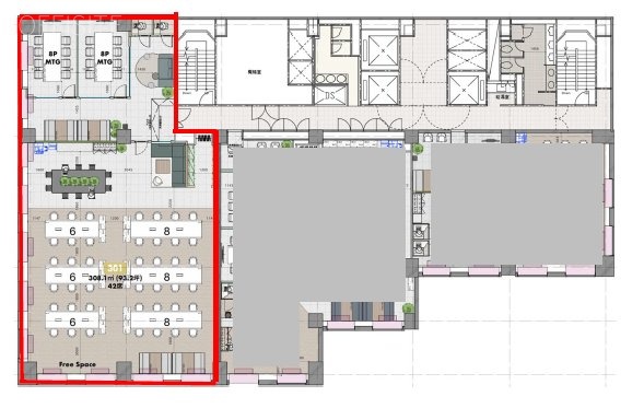 フロンティアグラン西新宿301 間取り図