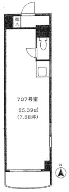 ニュー竹宝ビル707 間取り図