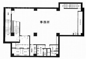 築地242ビルB1F 間取り図