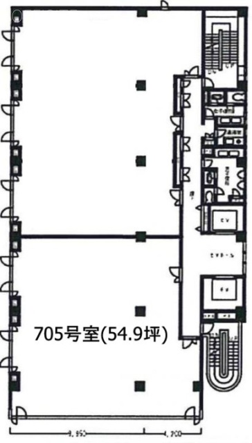 竹生第2(たけおだい2)ビル705 間取り図