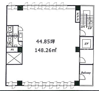 麻布十番コアビル5F 間取り図