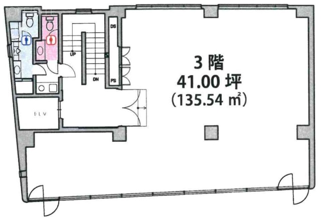 サンブリヂ小川町ビル2F～3F 間取り図