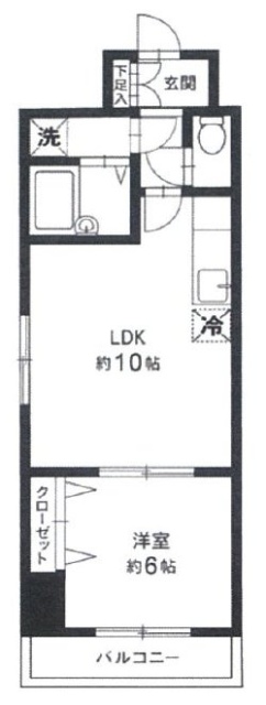 第三小林ビル602 間取り図