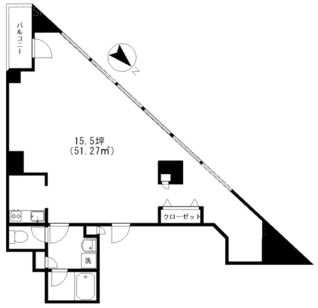 第一芝一丁目ビル5F 間取り図