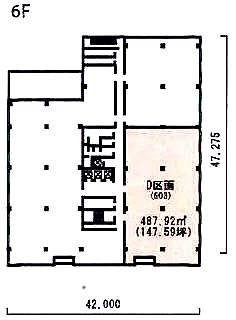 ウノサワ東急ビル603 間取り図