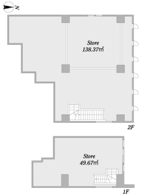 NSビル1F～2F 間取り図