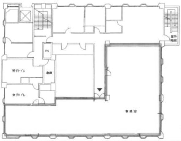 日本郵便輸送新小川町ビル2F 間取り図