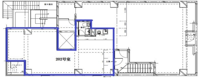 高田馬場ファミリービル202 間取り図