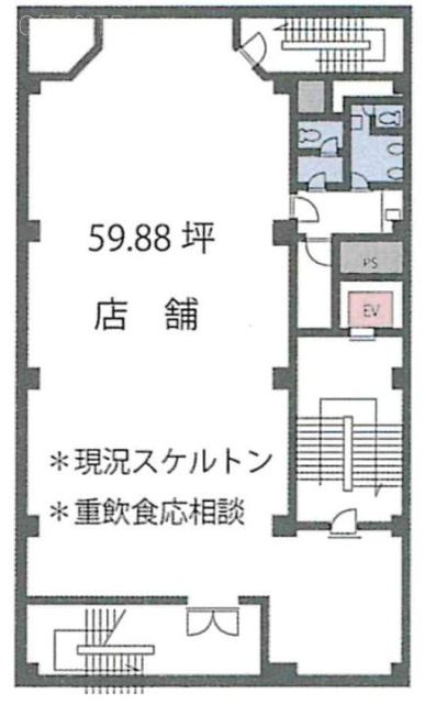 晴花(せいか)ビルB1F 間取り図