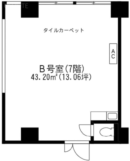 東新宿ビルB 間取り図