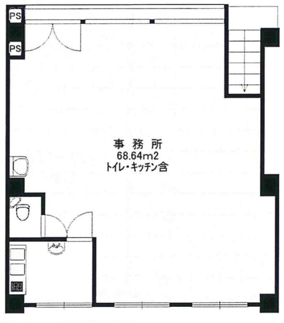 浦野ハイツビル1F 間取り図