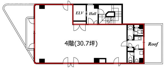 麻布マルカビル4F 間取り図