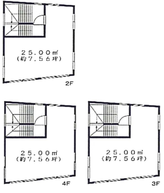 アールトップ高井戸駅前2F～4F 間取り図