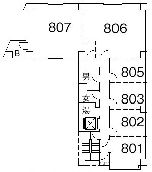 山萬ビル801.802 間取り図