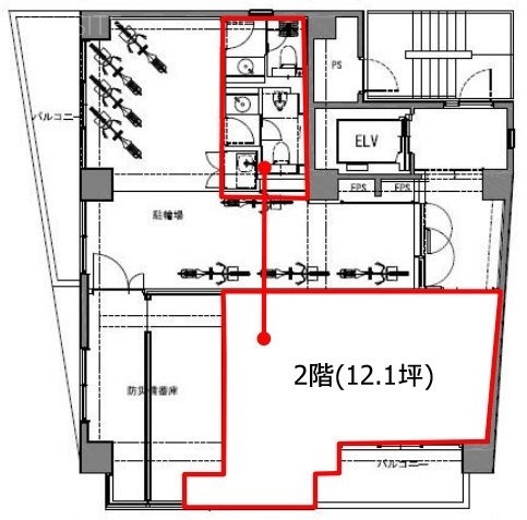 神宮前董友ビルⅡ2F 間取り図