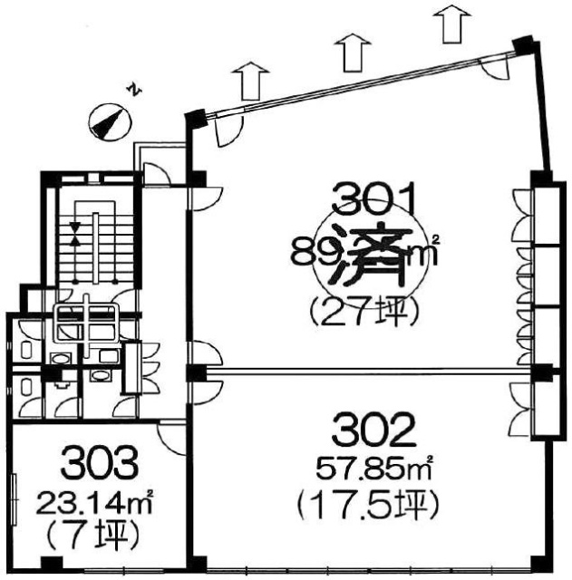 小島砂子ビル302 間取り図