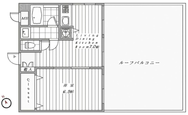 第三米山ビル901 間取り図