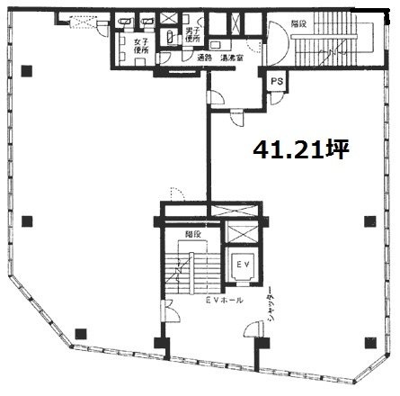 駅前本町十番館ビル3F 間取り図