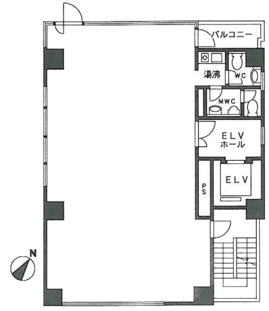 旭光(きょっこう)ビル6F 間取り図