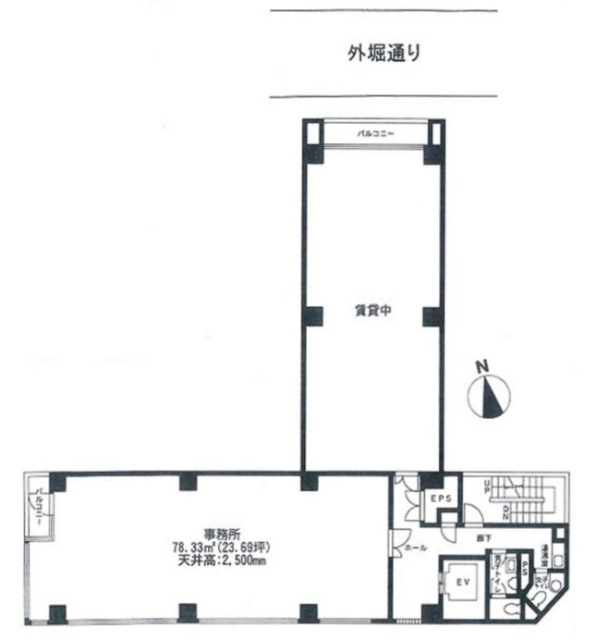ブロドリー西新橋ビルB 間取り図