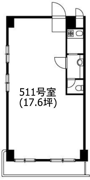 秀和五反田駅前レジデンス511 間取り図