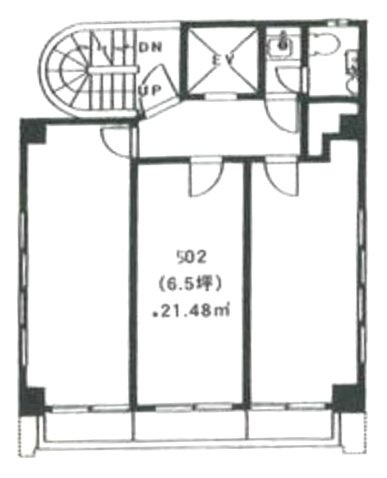 宝栄三崎町ビル502 間取り図
