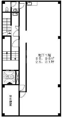 ローズベイ池袋ビルB1F 間取り図