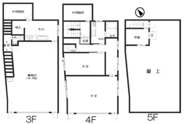 立石福山ビル3F～5F 間取り図