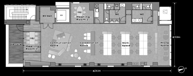 Bizflex麻布十番2F 間取り図