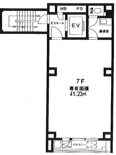 日本橋オフィスビル7F 間取り図