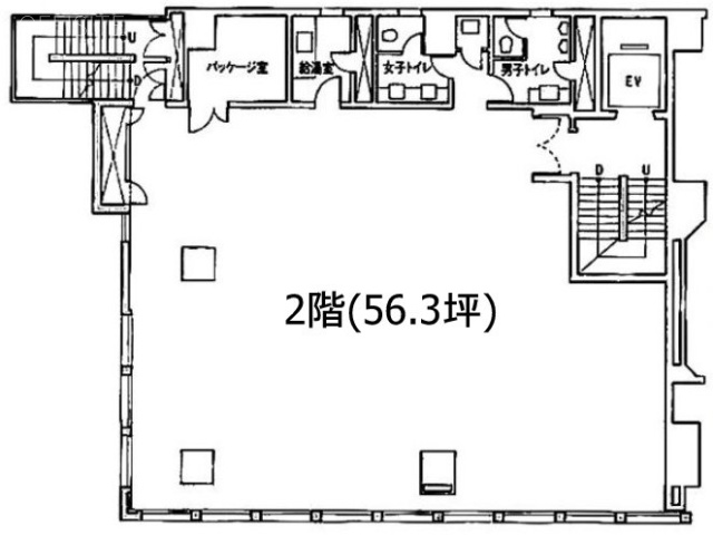 銀座Bビル2F 間取り図