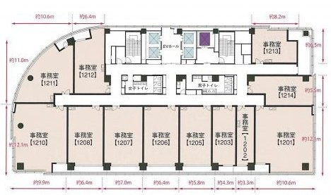 ワテラスアネックス1208 間取り図