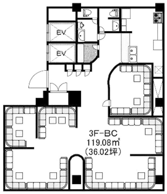 新宿チェックメイトビルBC 間取り図
