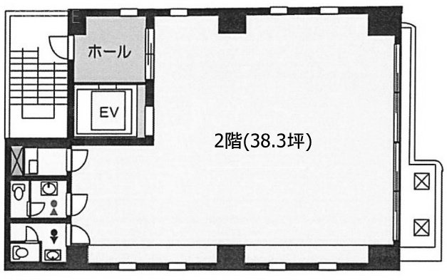 日暮里第2プラレールビル2F 間取り図